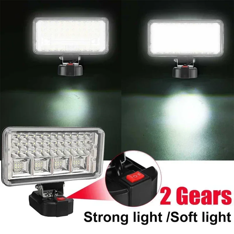 Imagem -02 - Lanterna Led Portátil para Makita Li-ion Battery Cordless Work Light Lanterna ao ar Livre Camping Lamp Iluminação de Emergência 14.4v18v