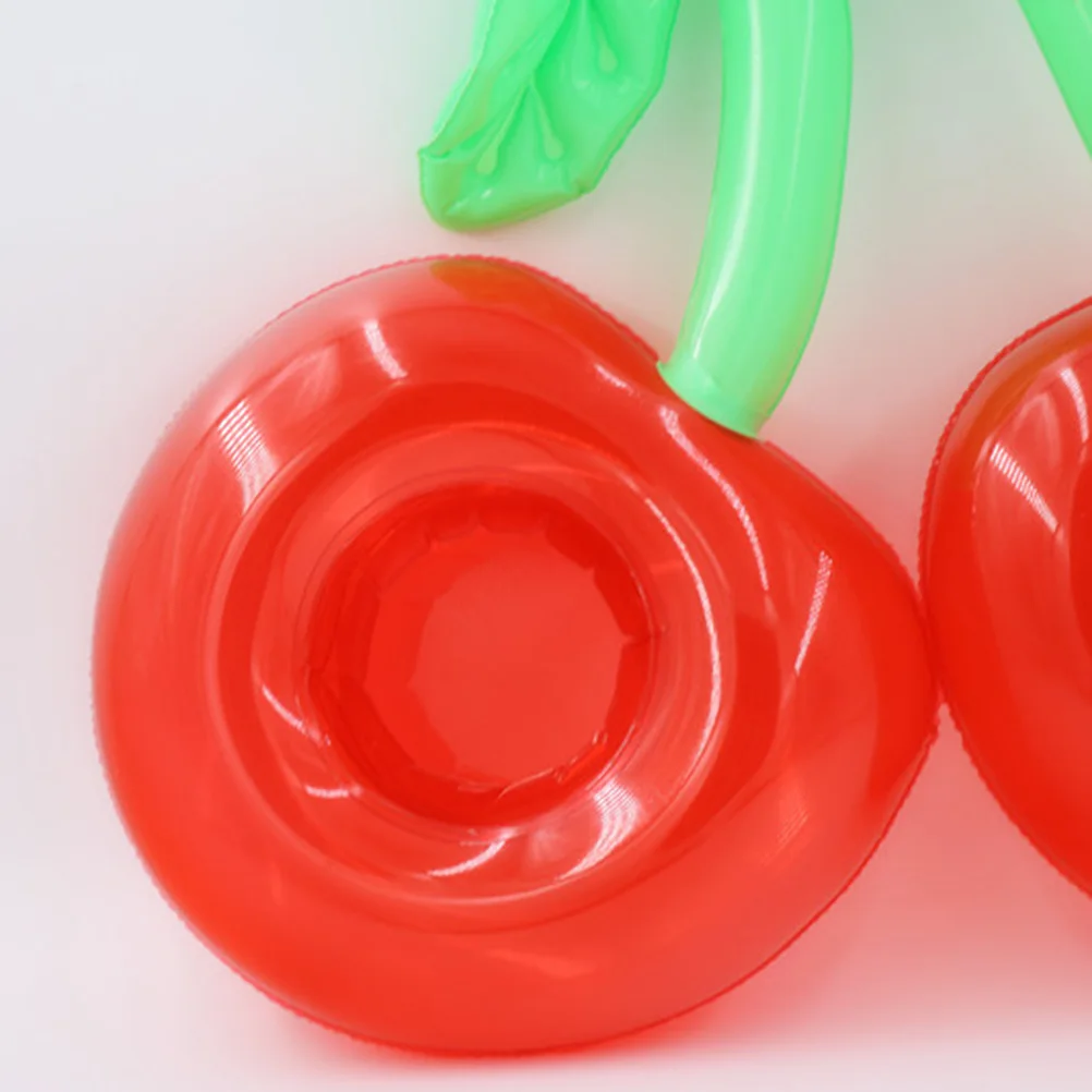 

2pcs Double Mouth Cherry Inflatable Drink Holder Floating Cup Pool Party PVC Material Summer Beach Toy