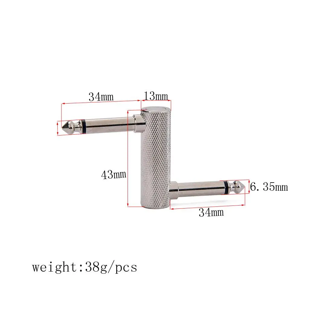 Offset Jack Guitar Pedal Coupler 6 35mm Z Shape Copper Connector for Multi Effect Pedal Electric Guitar