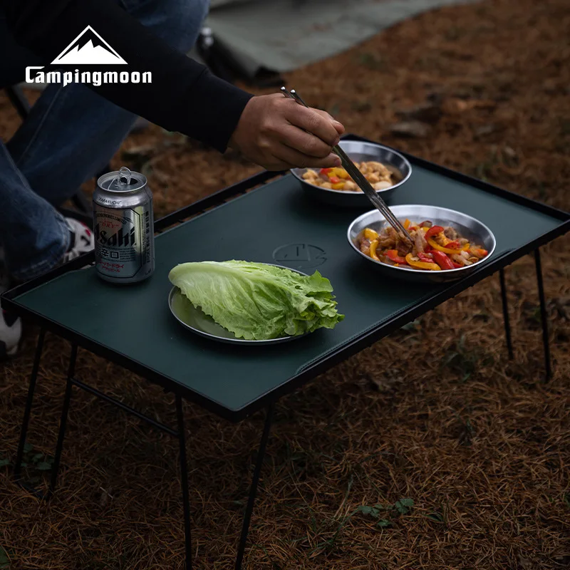 CAMPINGMOON Camping Outdoor Artificial Leather Multi purpose Folding Table Mat Durable, Waterproof, Anti scald Table Mat