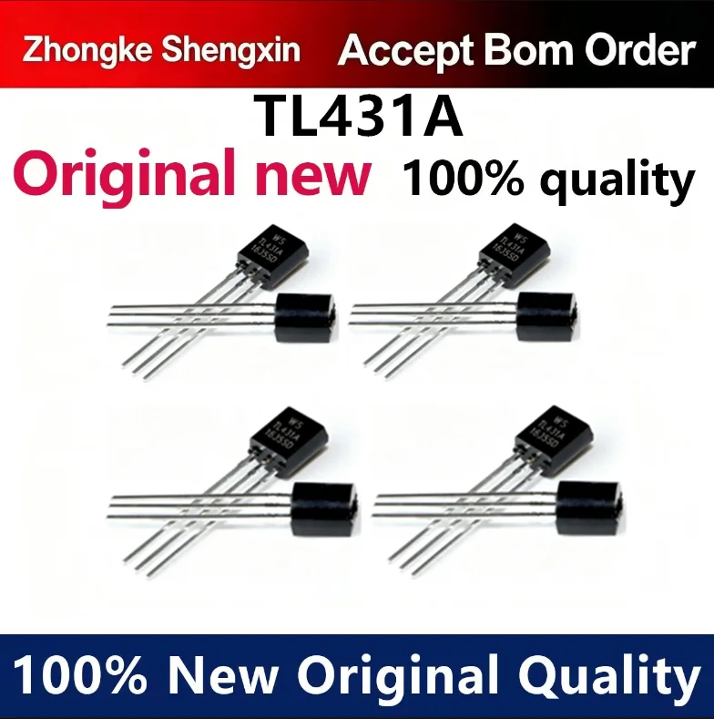 （5pcs-10pcs）TL431A linear voltage regulator three terminal adjustable shunt reference source transistor TO-92 direct insertion