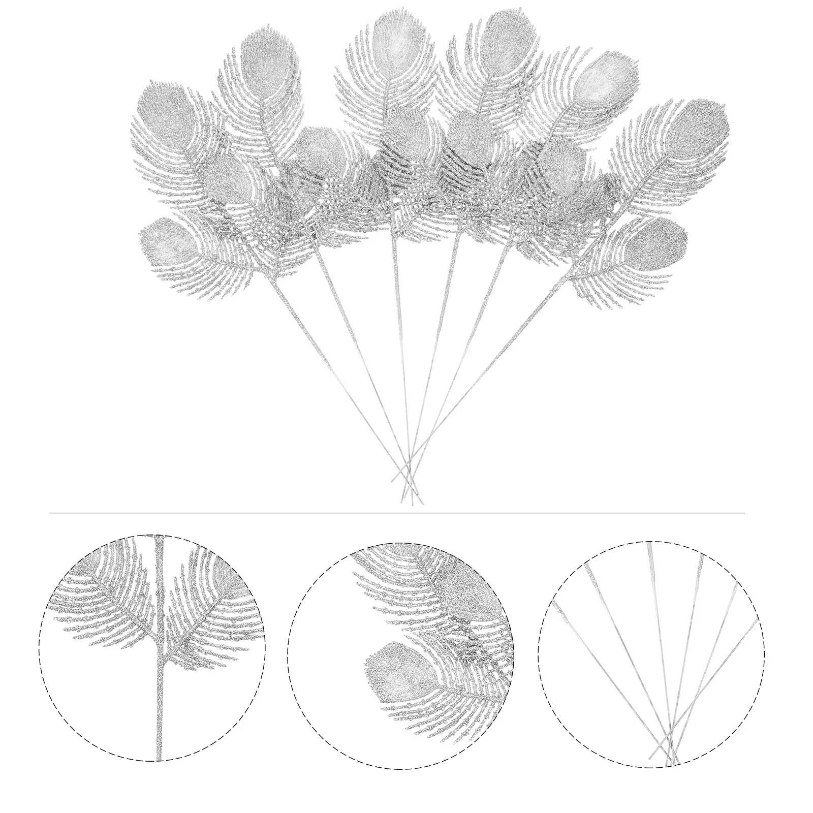 

6Pcs Fake Christmas Leaves Decorative Branches for Indoor Outdoor Holiday Party Setup No Maintenance Needed Xmas Leaves