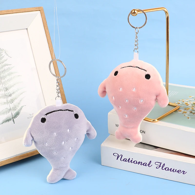 Porte-clés mignon en peluche d'épaulard pour enfants, animaux de dessin animé, pendentif en peluche au beurre, breloque pour couple, cadeaux de sac Kawaii, 11cm