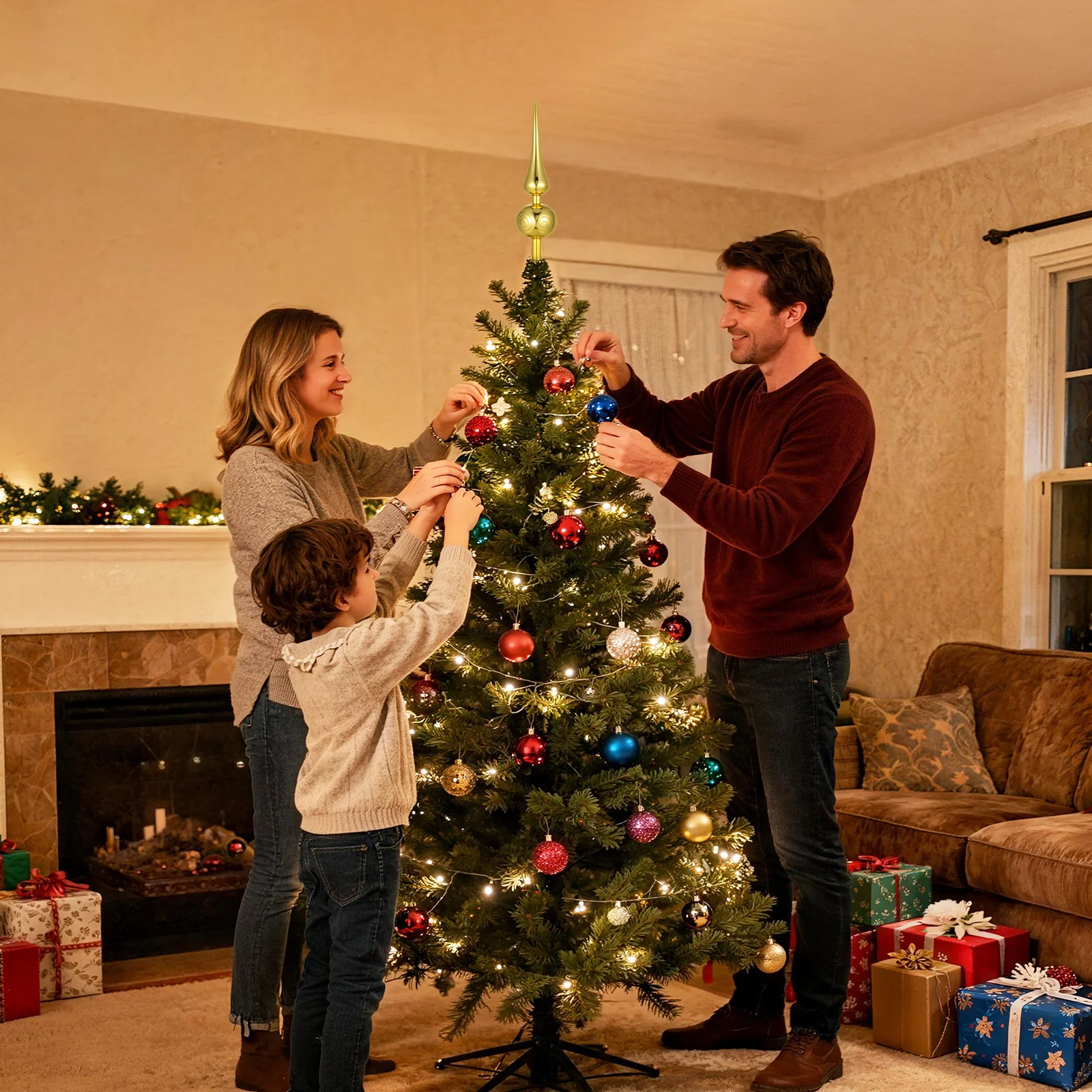 

3Pcs Christmas Tree Toppers Star Tree Topper Hat Decorative Christmas Holiday Decorations Xmas Decor Treetop Star Decor