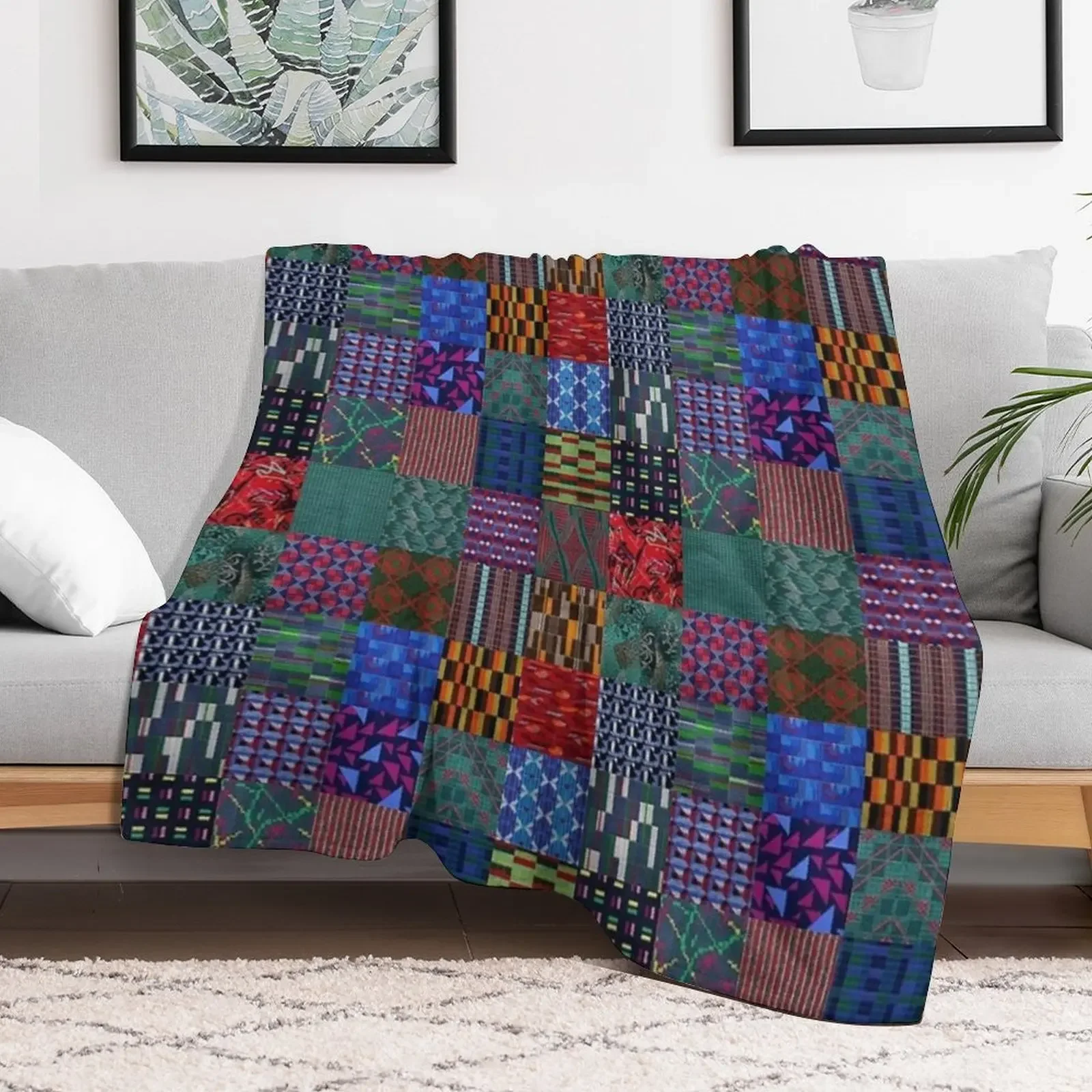 LONDON TRANSPORT FABRIC MONTAGE MOQUETTE SEAT COVER Throw Blanket Decorative Throw Single Plaid Blankets