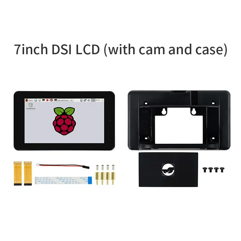 Boîtier de caméra frontale DSI CSI pour Raspberry Pi 4/3B +, écran tactile 800x480, 500W, 7 pouces, sans lecteur