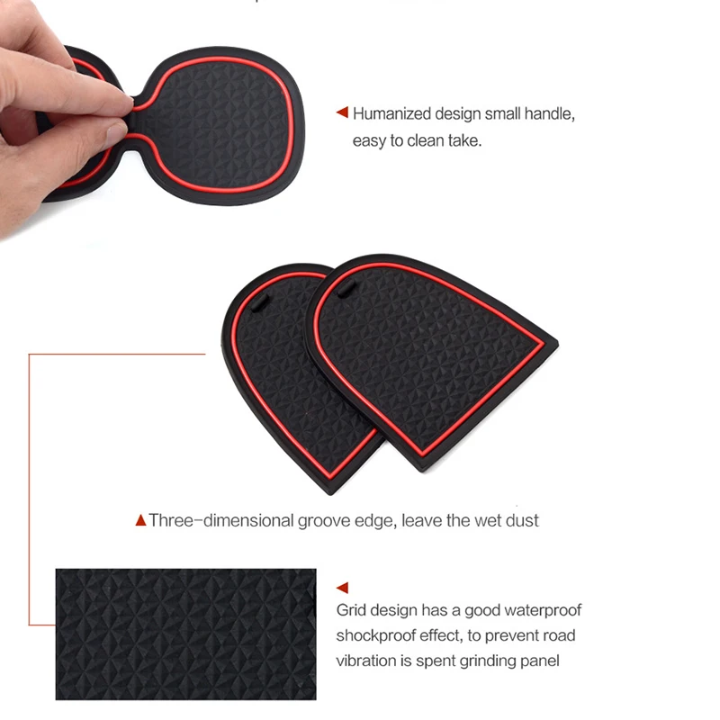 Anti-Slip Gate Slot Mat For MITSUBISHI ECLIPSE CROSS 2018 2019 Door Groove Pad Rubber Coaster Auto Interior Accessories