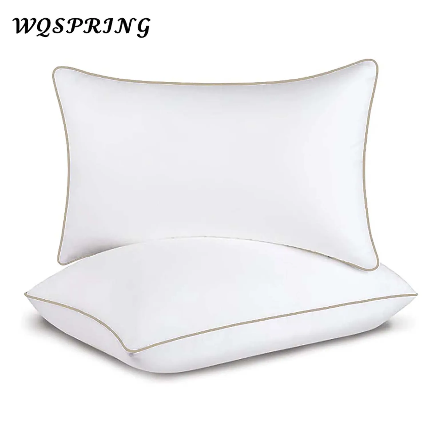 

WQSPRING 100% Goose Down Pillow For Sleeping Bed Cushion Pad Cotton Pillow Pillow White Filling Goose Down Pillows