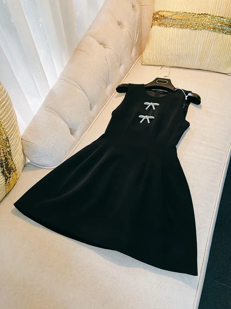 EvaSle Retro Bla Dr Lady-like Vita alta ort A-Line Compleanno Par Chic Donna Faion Poliestere No-sve Dr