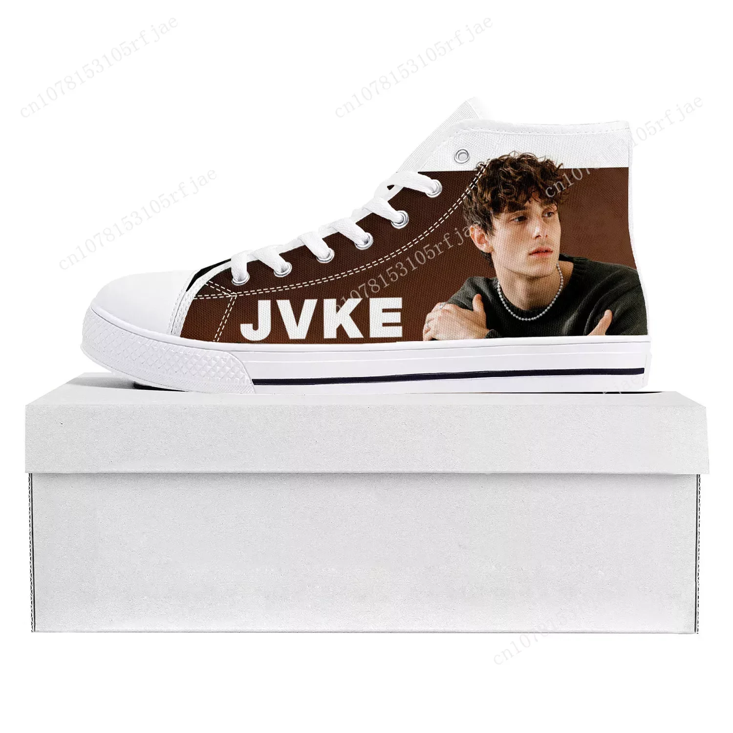 JVKE Popular Singer Pop Music High Top High Quality Sneakers Mens Womens Teenager Canvas Sneaker Casual Couple Shoes Custom Shoe
