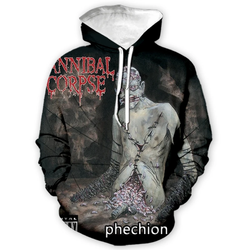 phechion New Fashion Men/Women Cannibal Corpse 3D Print Long Sleeve Hoodie Casual Sweatshirt Hoodies Men Pullover A13