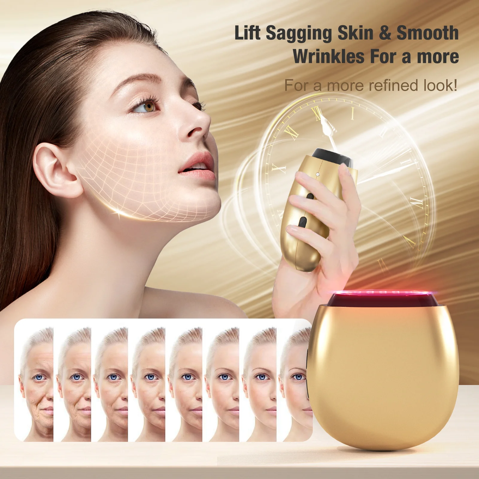 LED-fotontherapie Zorg Gezichtsogen Schoonheid Massager Apparaat voor gezicht en nek Lifting Thuisgebruik Elektrisch schoonheidsinstrument