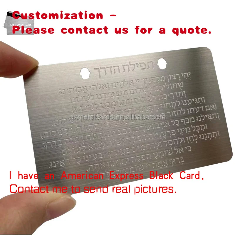 

custom.Brushed Stainless Steel Metal Business Cards Luxury Membership Cards-Customizable Size 0.5mm Thick Durable P