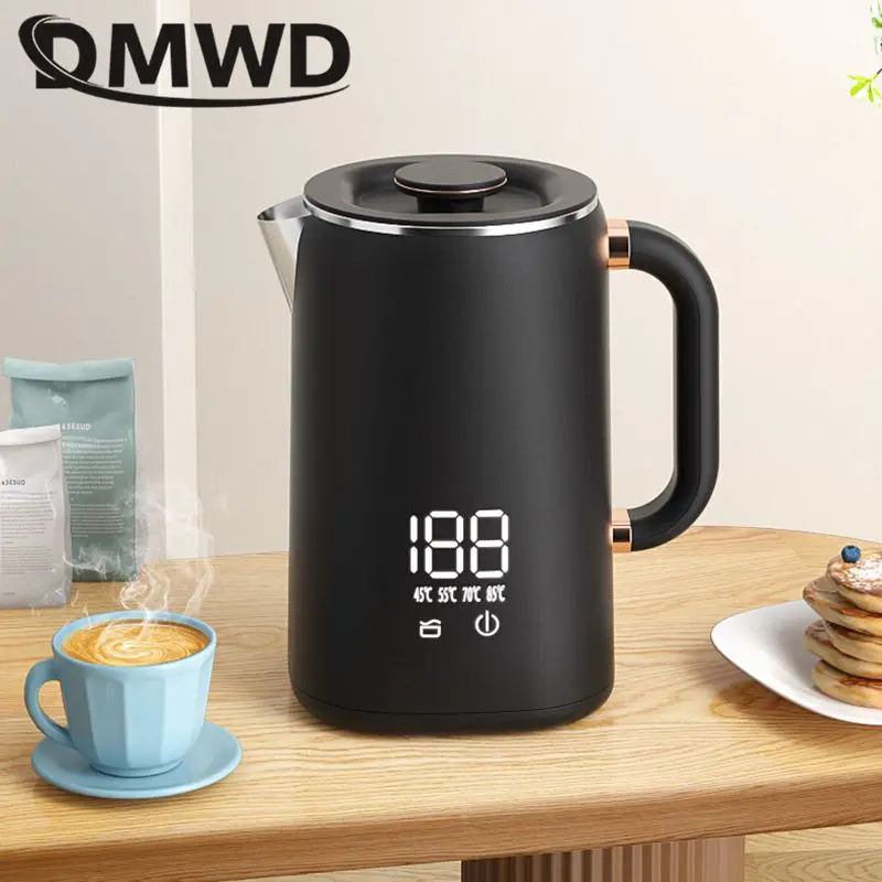 Intelligent Thermostatic Kettle 1.7L Water Boiler Seamless Stainless steel liner Memory Function 16H Long-lasting Insulation US