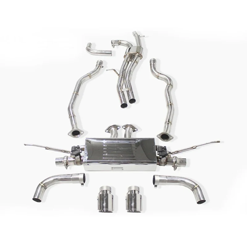 Peormance Exhaust Catback Muffler With Electronic Valve Stainless Steel Exhaust Pipes for   Q7