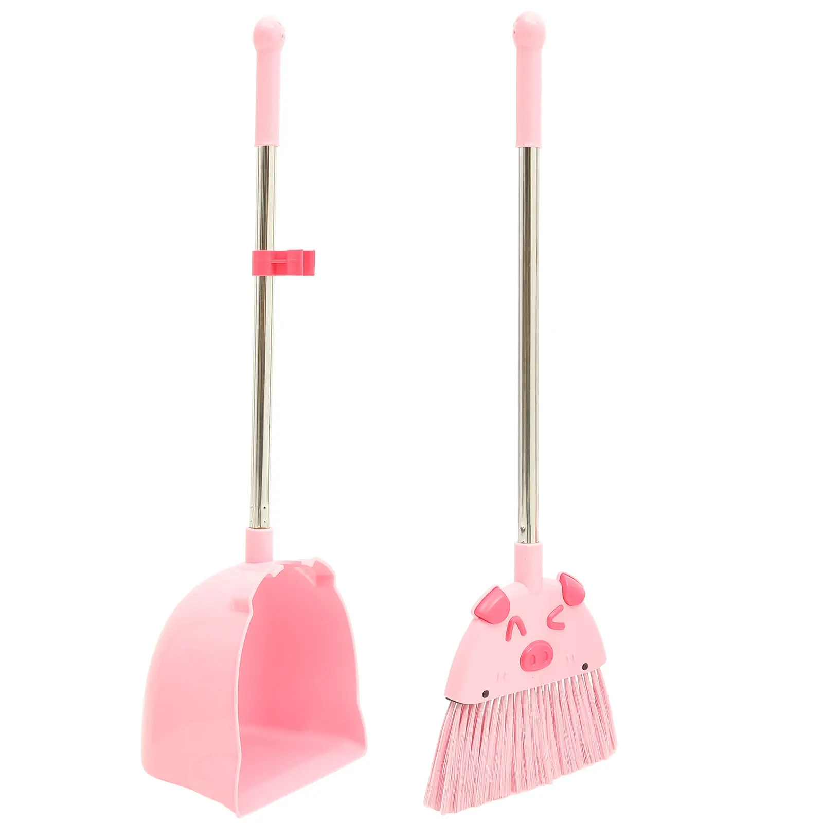 

1 Set Broom Dustpan Set Housekeeping Pretend Play Cleaning Tools Bright Colors Ergonomic Design Durable Small Cute