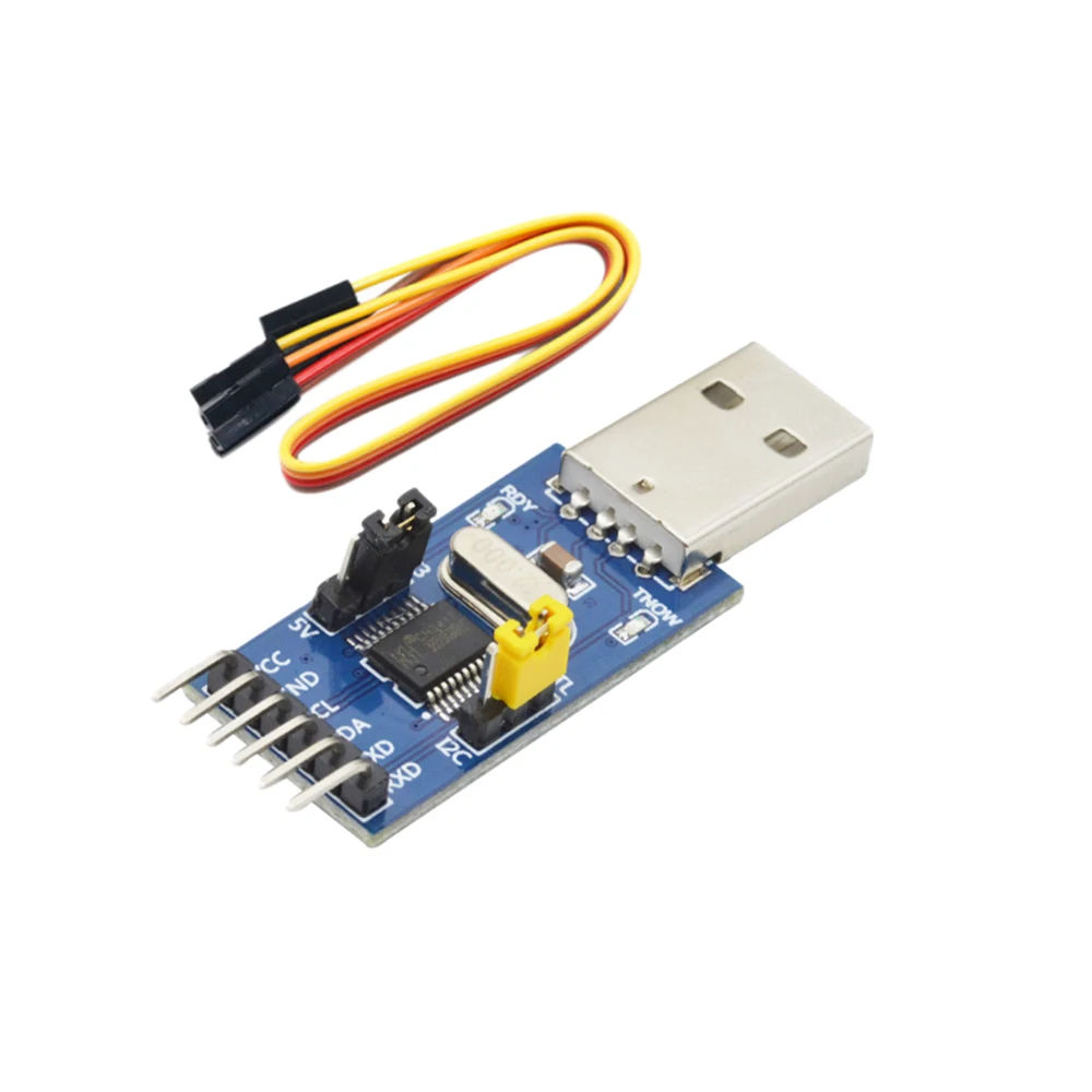 Módulo dois em um CH341T USB para I2C IIC UART USB para TTL Downloader de porta serial de chip único