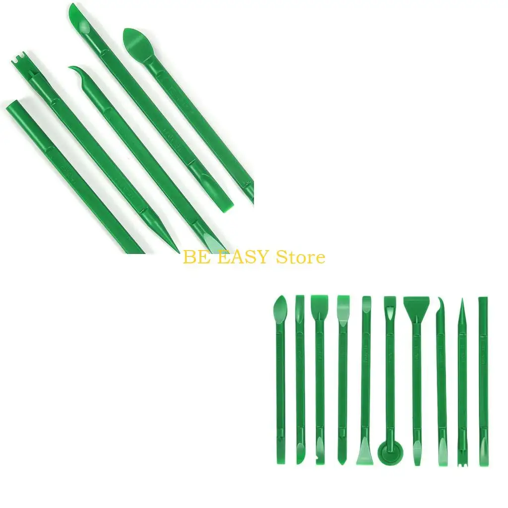 E28F Green Pry Tool Set Disassembly Tool For Safe Electronics Disassembly With Angled Flat Curved Heads For All Repair Needs