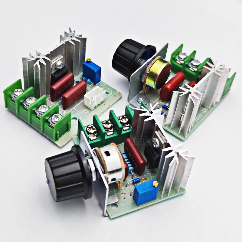 1Pcs 2000W AC 220V Voltage Regulator Dimming Dimmers Motor Speed Controller Thermostat Electronic Temperature Regulation Switch