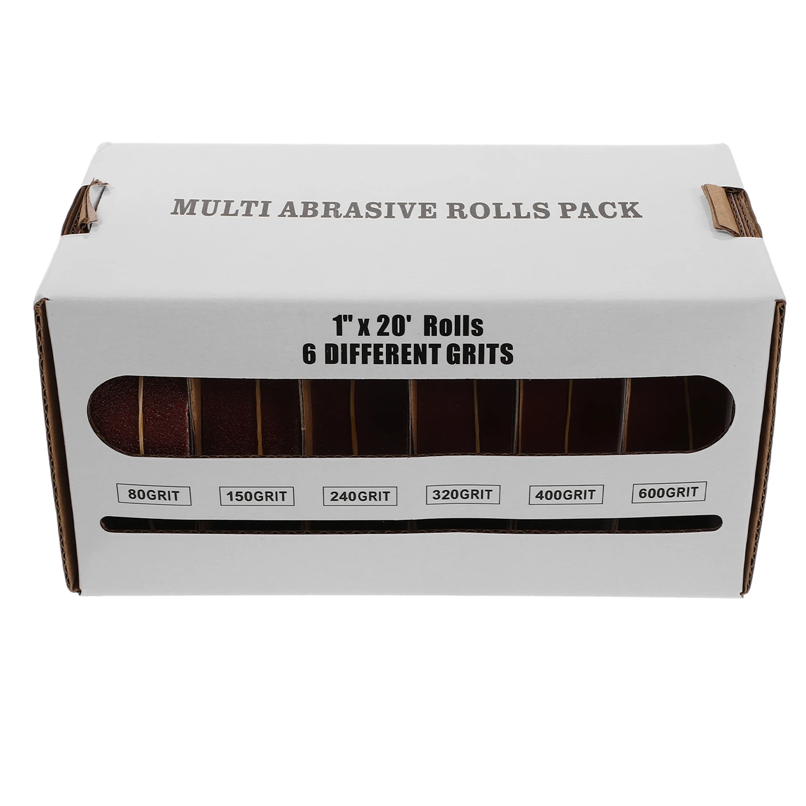 

6pcs Boxed Sandpaper Belt Handtearable Drywall Tape Precision Metal Glass Woodworking Emery Sheet Abrasive Cloth Rolls Storage