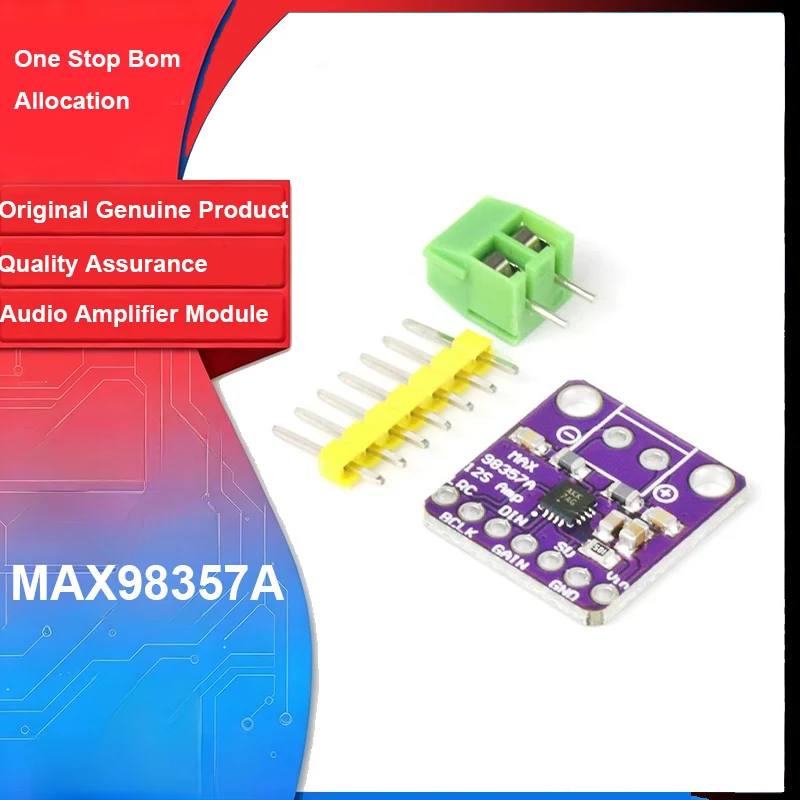 MAX98357A Audio Amplifier Module 3006 I2S 3W Class D Amplifier Without Filtering Unsoldered Header Pin DIY Power Amplifier Board