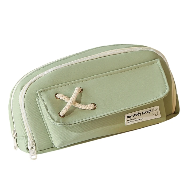 مقلمة قماش حقيبة قرطاسية سعة كبيرة حقيبة القلم حقيبة ماكياج للفتيات