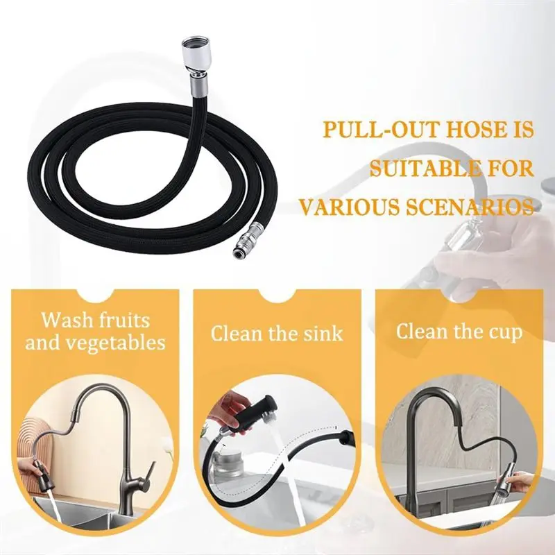 A68P-K-1219935-BC Hose Kit For Kohler Pull-Down Kitchen Faucet, Pull-Out Hose With 13.5Oz Weight Ball, Classic Pull-Out Hose