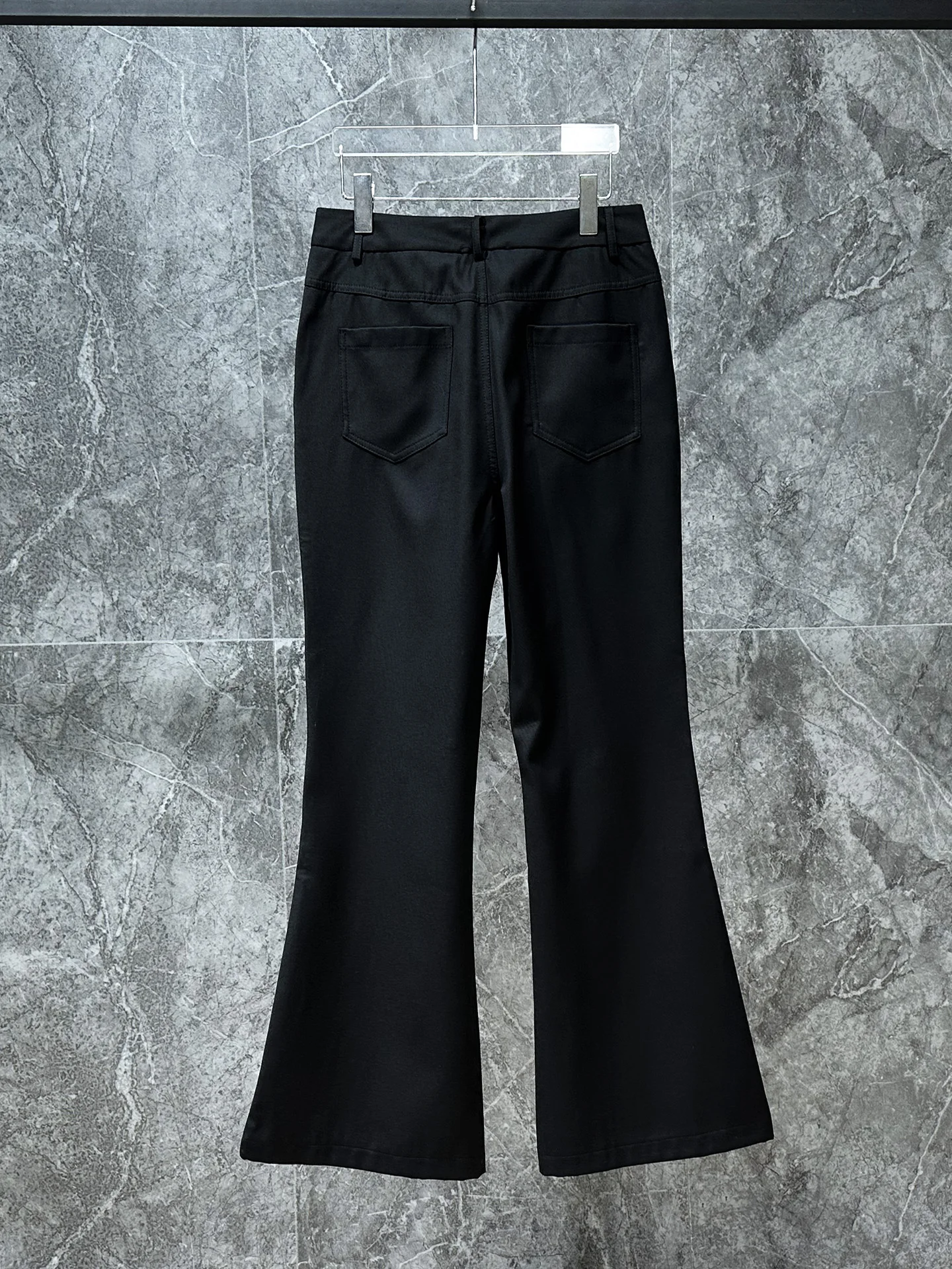 Men's 2025 Autumn New Fashion High Street Flared Trousers Male Stylish Rivet Design Zipper Decoration Trend Straight Long Pants