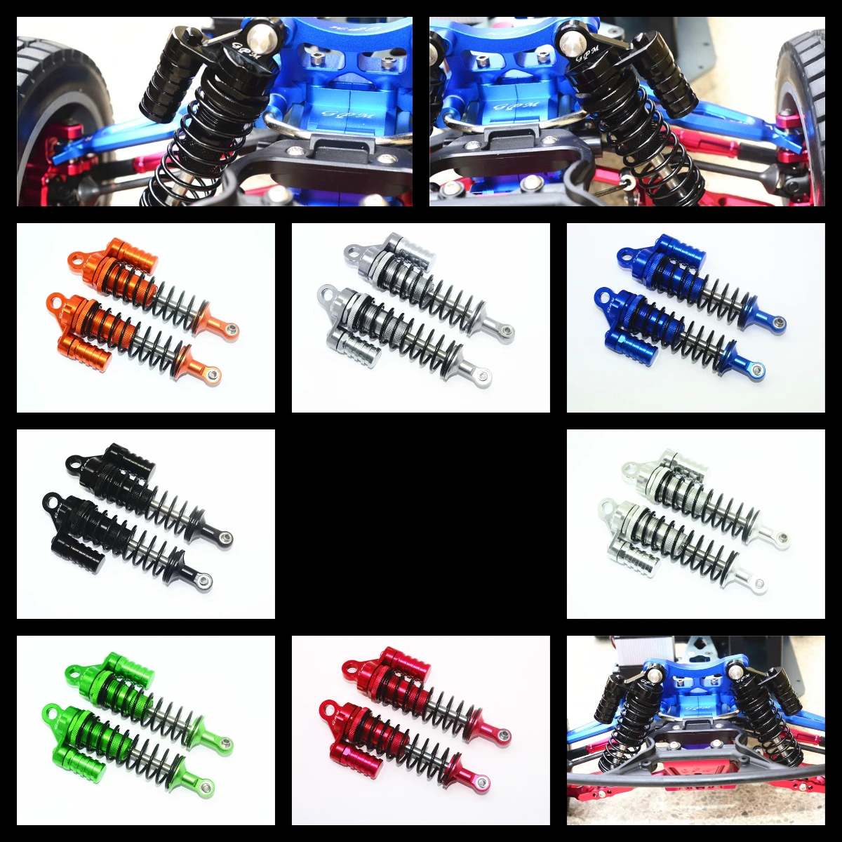 

GPM Aluminum Front L-Shape Shocks (132Mm) For LOSI 1/6 Super Baja Rey