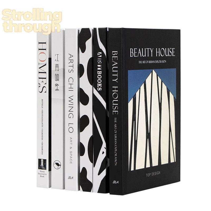 

Hardcover English Simulation Book Decoration Study Model Room case Fake Desk Prop