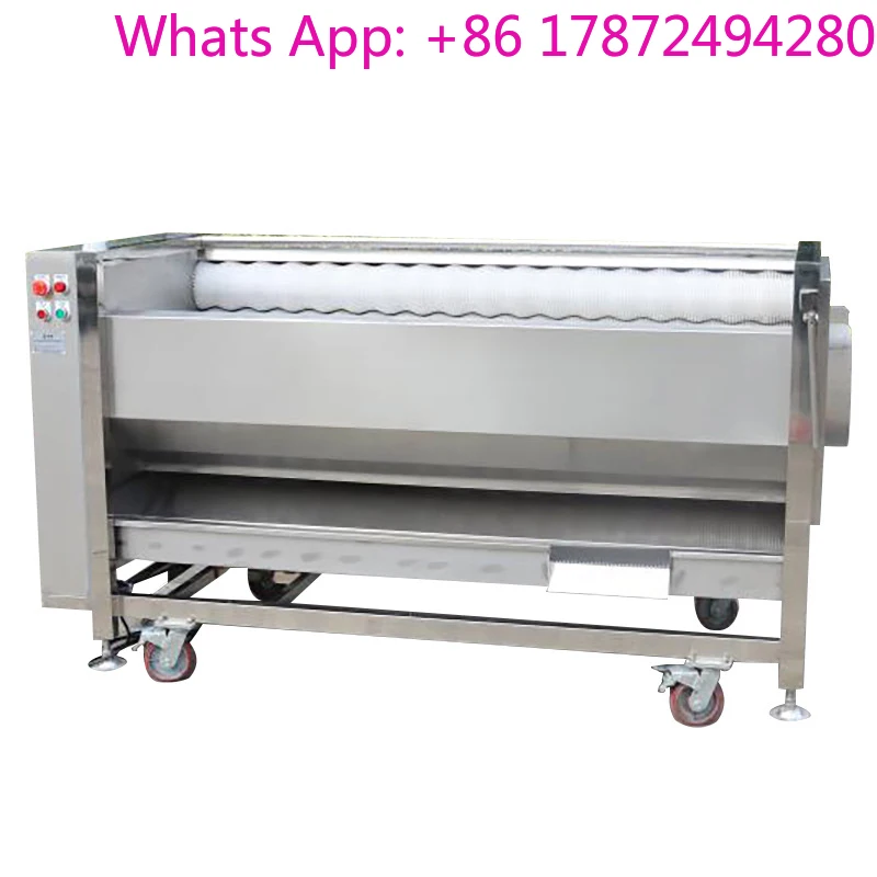 Stainless steel potato taro sweet potato cleaning and peeling machine Automatic hair roller cleaning and peeling machine