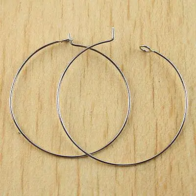 

50pcs 35mm Platina tone Ring Hooks Earring H0277