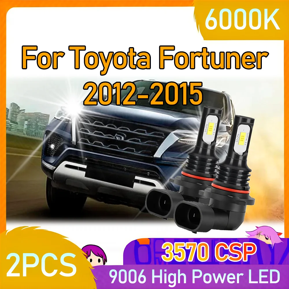 

90W LED Front Fog Lamps White 6000K 9006 HB4 Car Fog Lights Blub 20000LM Canbus No Error For Toyota Fortuner 2012 2013 2014 2015