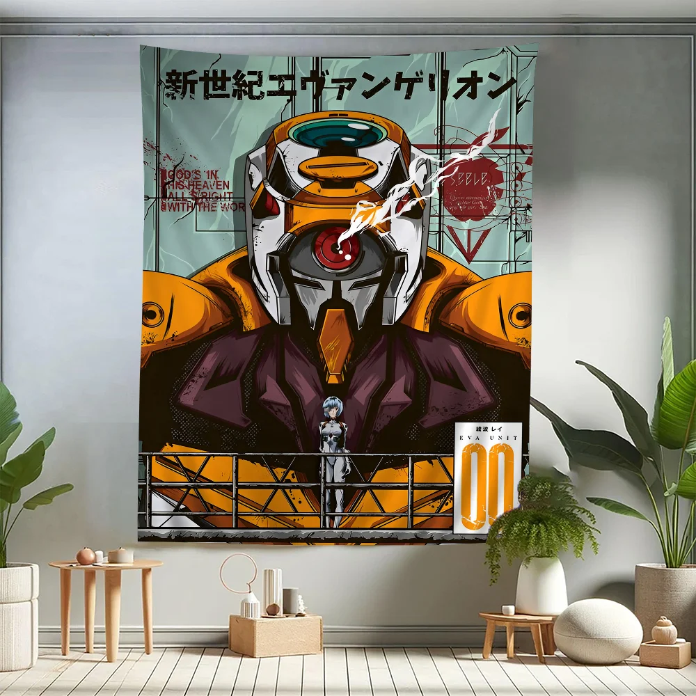 Anime Evangelions Colorful Tapestry Wall Hanging Home Decoration Hippie Bohemian Decoration Divination Wall Art Decor