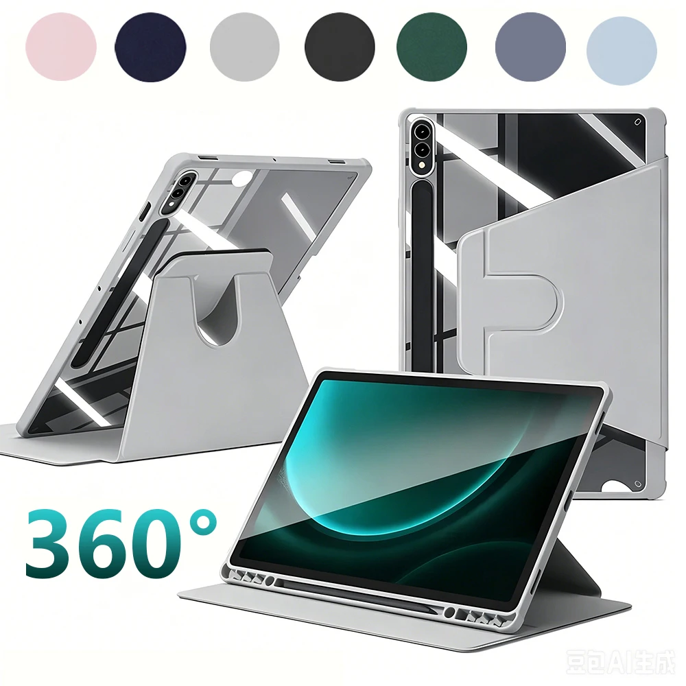 360° Rotatable Clear Acrylic Case For Samsung Galaxy Tab A9 8.7