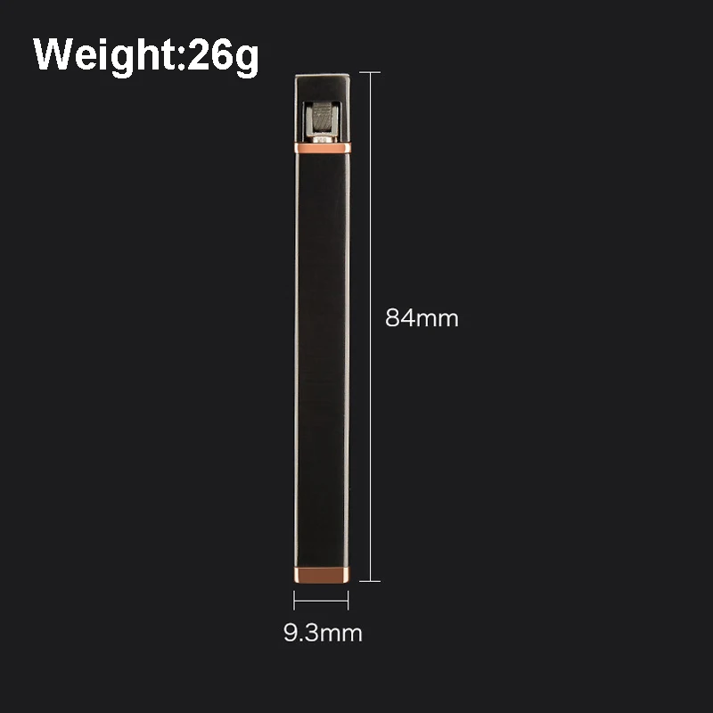 Slim Mini Lighter Refillable Butane Gas Convenient and Lightweight Cigarette Flame Lighter Grinding Wheel Metal Lighter