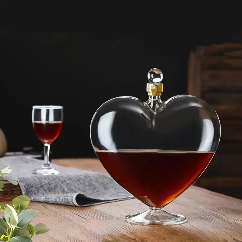 

Графин в форме сердца, бутылка для коктейля, воды, вина, герметичный графин для виски, водки, саке, украшение, фляга, подарочный кувшин