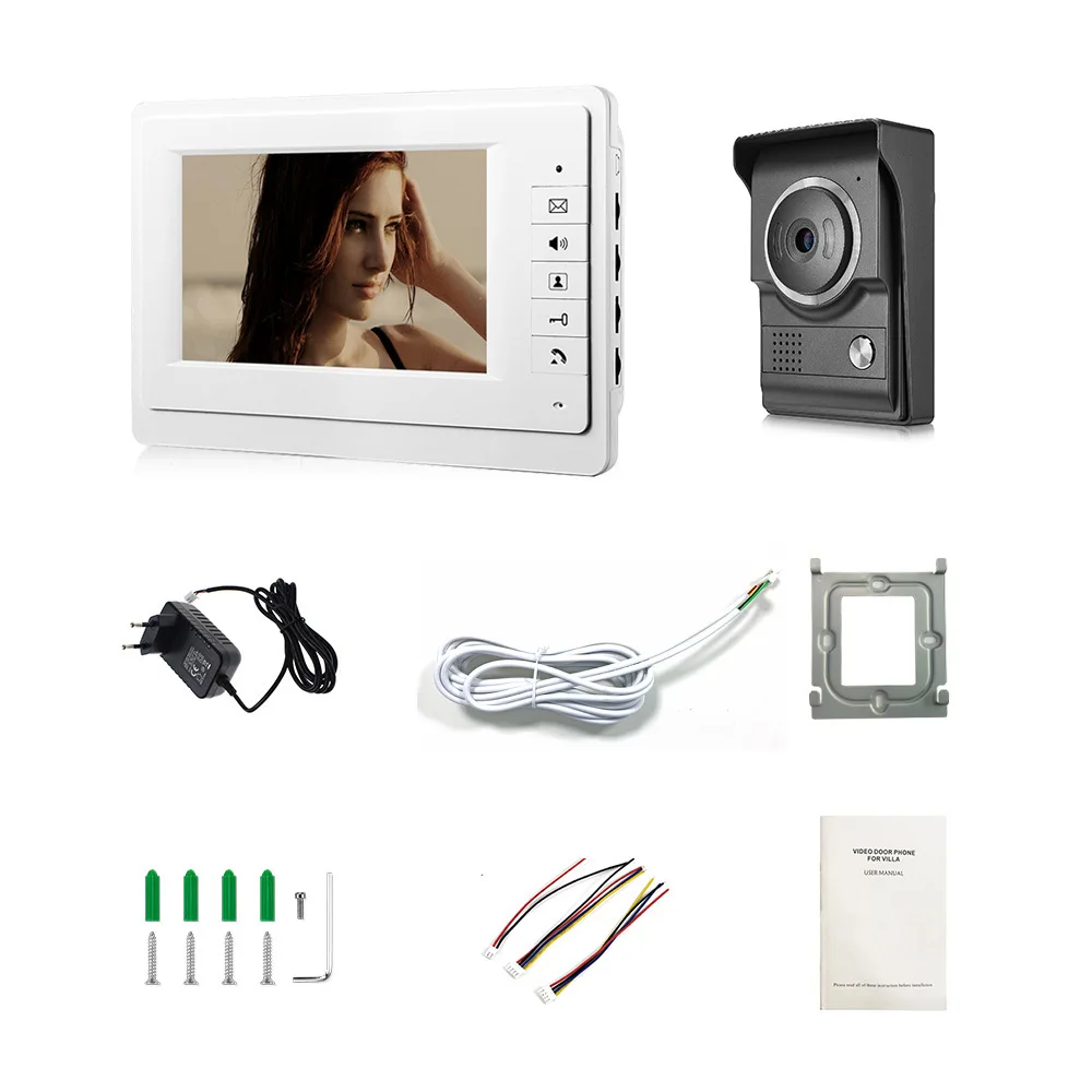 Sistem Interkom Telepon Pintu Video Berkabel Layar IPS 7 Inci XSL-V70f-L Kamera Penampil Pintu Visual