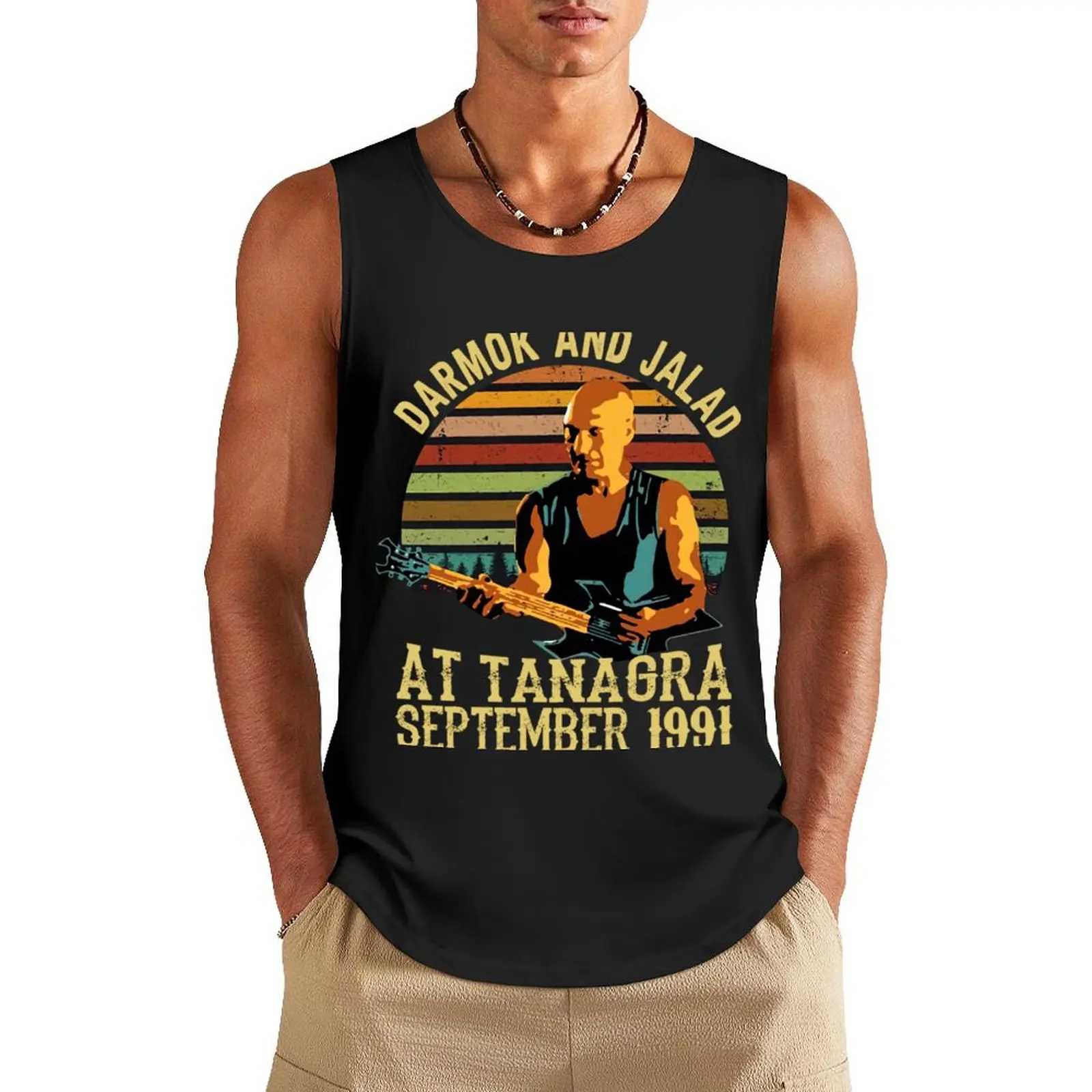 Darmok And Jalad At Tanagra September 1991 Vintage Retro Tank Top Sports shirt man Men's sleeveless t-shirt Men's t-shirt