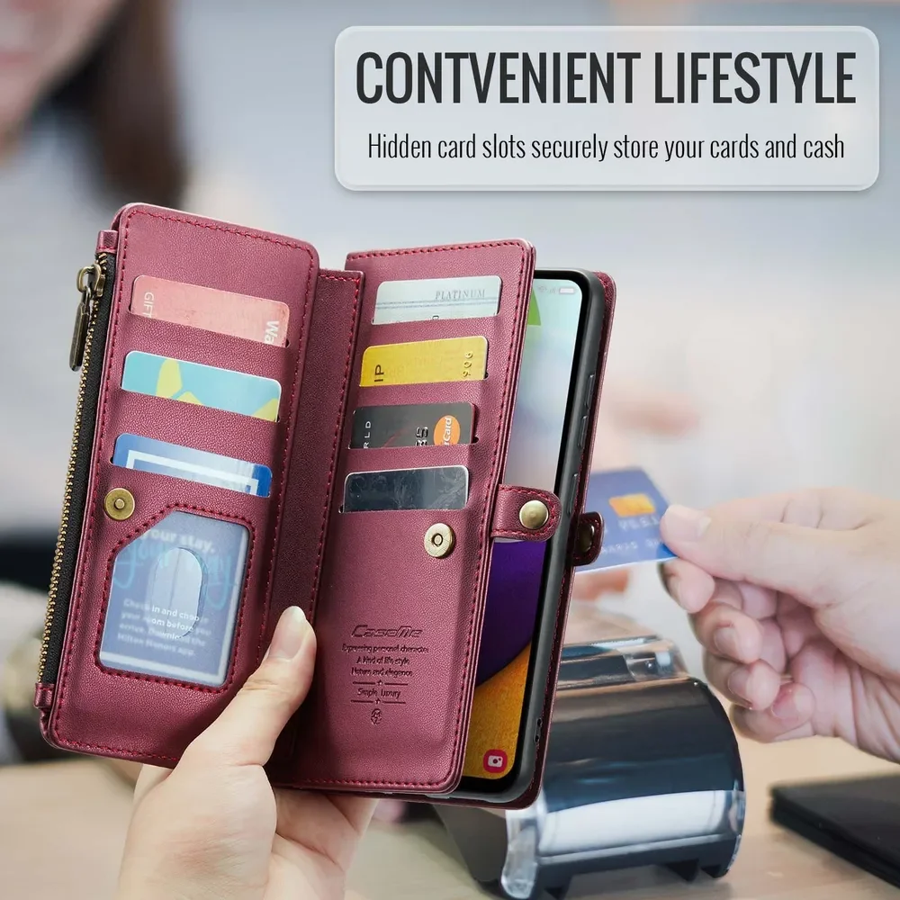 Flip Leather Phone Case for Samsung Galaxy A52 / A52S Crossbody Fashion Luxury Design Stylish Protective Cover coque