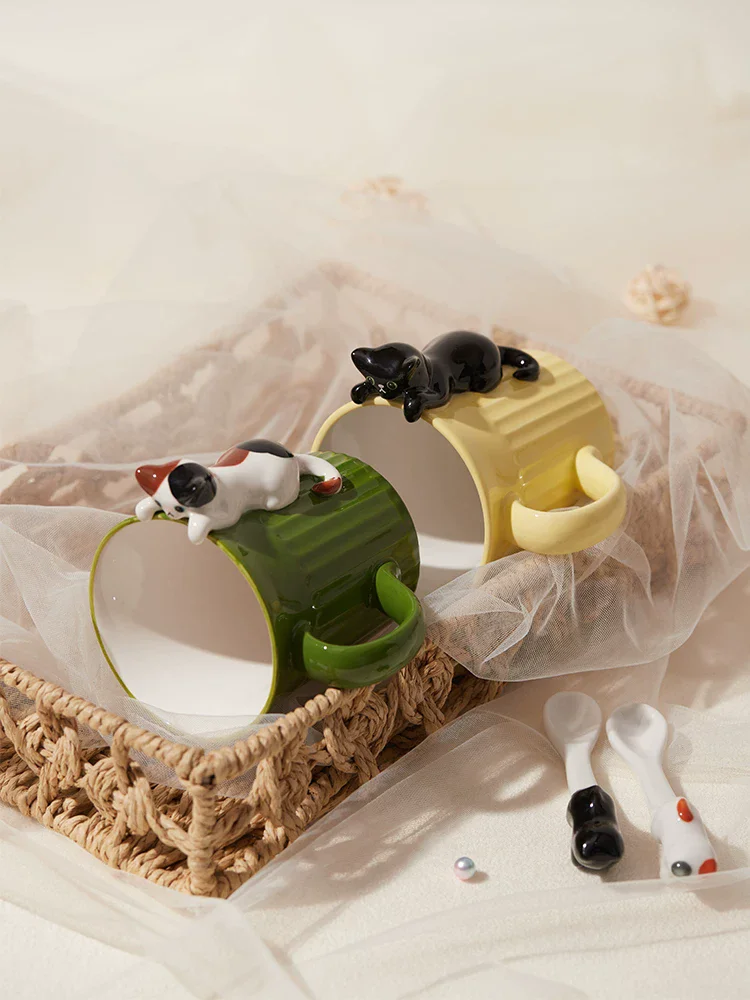 350ml Cartoon Cute Cat Ceramic - Coffee Tea Friends review and price