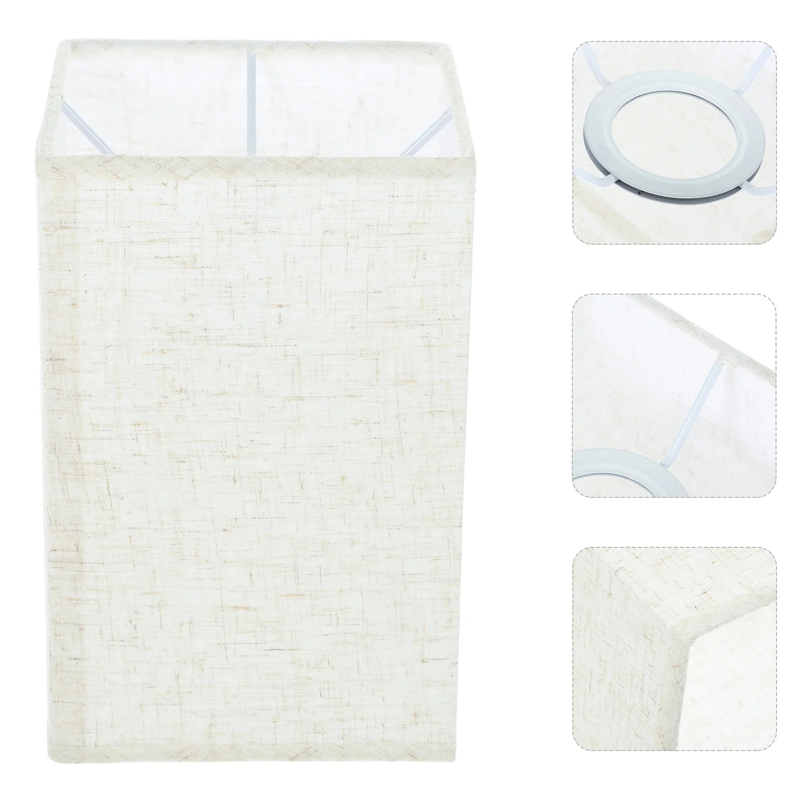 

Linen Lampshade Square Table Floor Gold Replacement Bedside Rustic Cloth Shade Lampshades Warm Atmosphere Bedroom