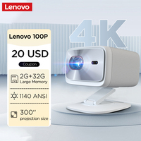 Lenovo 4k Android Portable Projector Full HD 1080P Wifi LED Video Movie PK DlP lAsEr Projector Short Throw Home Theater