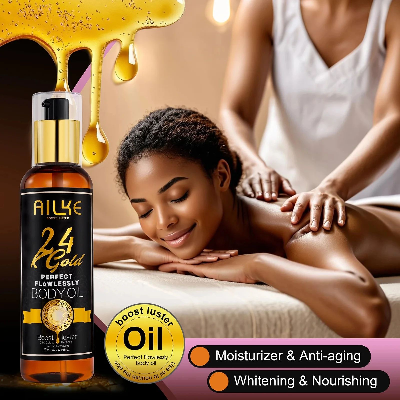 Zdjęcie 7: AILKE 24k Gold Whitening Range dla wszystkich rodzajów skóry, usuwa przebarwienia, zmarszczki, hiperpigmentację, nawilża, zapewnia nawadnienie