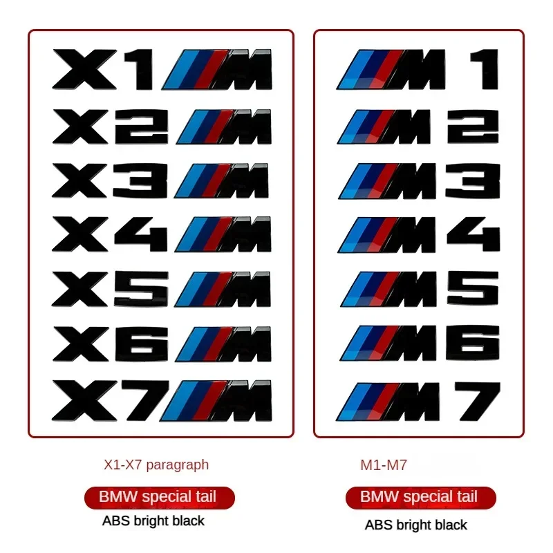 

3D ABS Chrome Black Rear Trunk Emblem Badge Sticker Decals For BMW M1 M2 M3 M4 M5 M6 M8 M7 E46 E60 E64 F10 F20 F30 F06 F12 F13