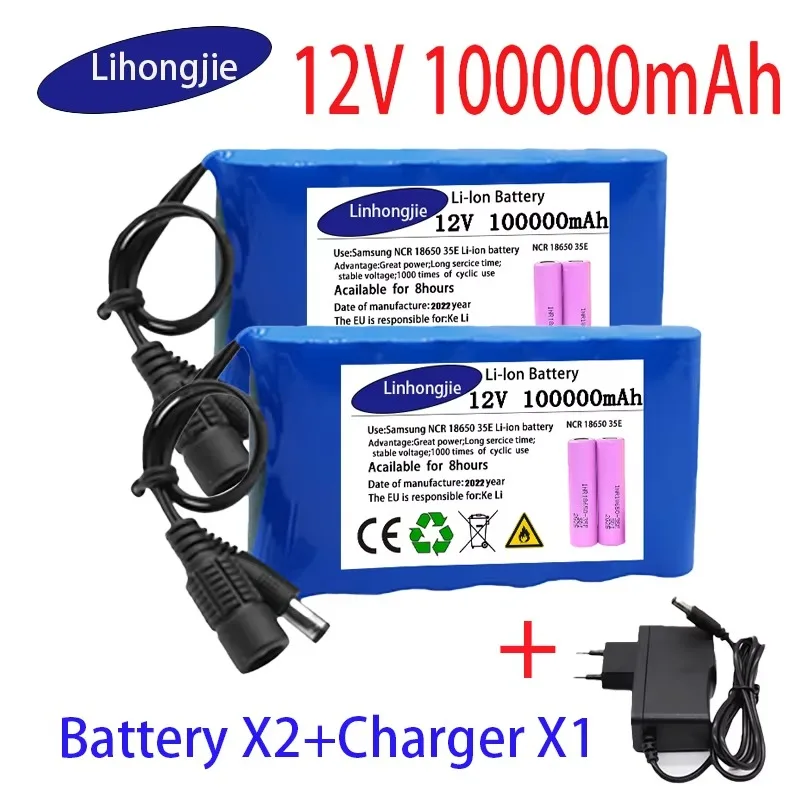 

Original new portable 12V battery, CCTV audio amplifier monitoring, toy car, doll rechargeable 18650 lithium-ion battery pack