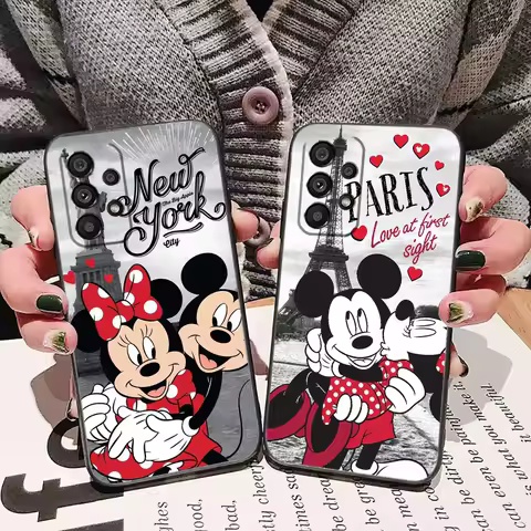 Cute Mickey And Minnie Mouse Phone Case For Samsung A12 A13 A14 A20S A21S A22 A23 A32 A33 A34 A35 A42 A51 A52 A53 A54 4G 5G Case