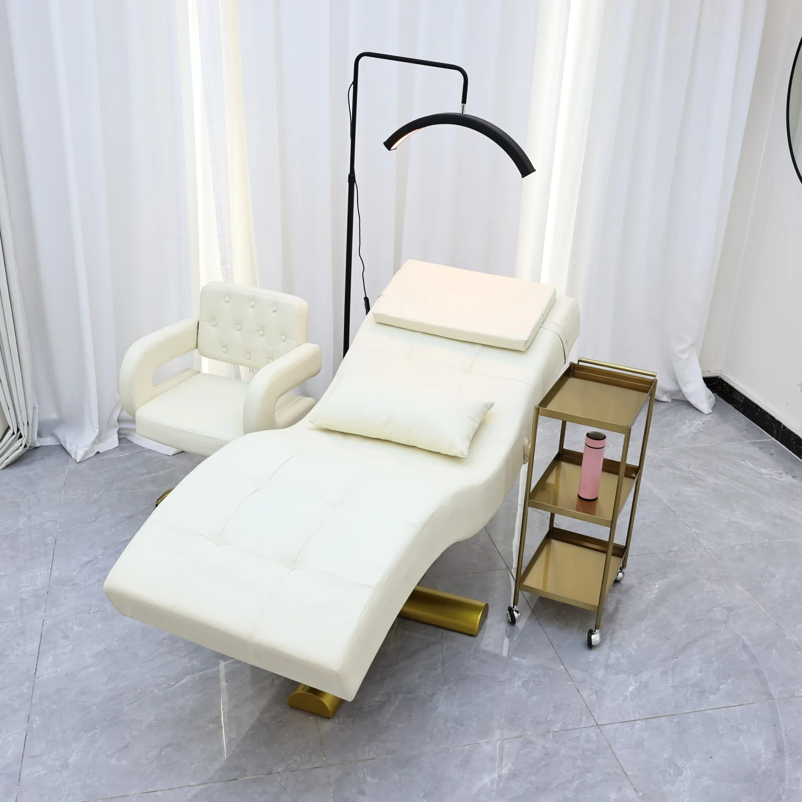 سرير العناية بالجمال، أسرة العلاج المائي للوجه، طاولة التدليك، أثاث تجاري لمتجر صالون التجميل، كرسي صالة الترفيه المنزلي