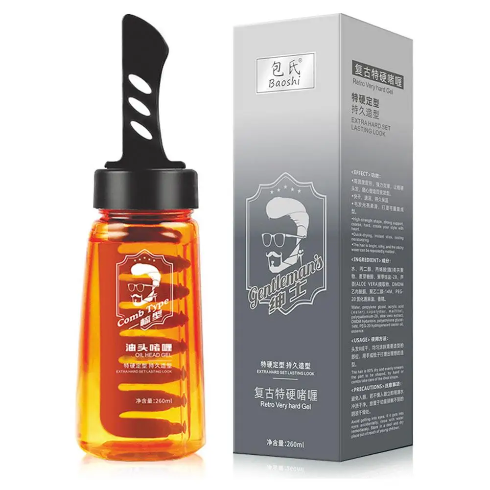 100ML/260ML muži vlasy krém na boty gel s česat namyšlený sevření vlasy gel vlasy krém na boty stylingový mazat rychlý schnoucí načechraný vlasy mazat pomáda šlehačka L7M7