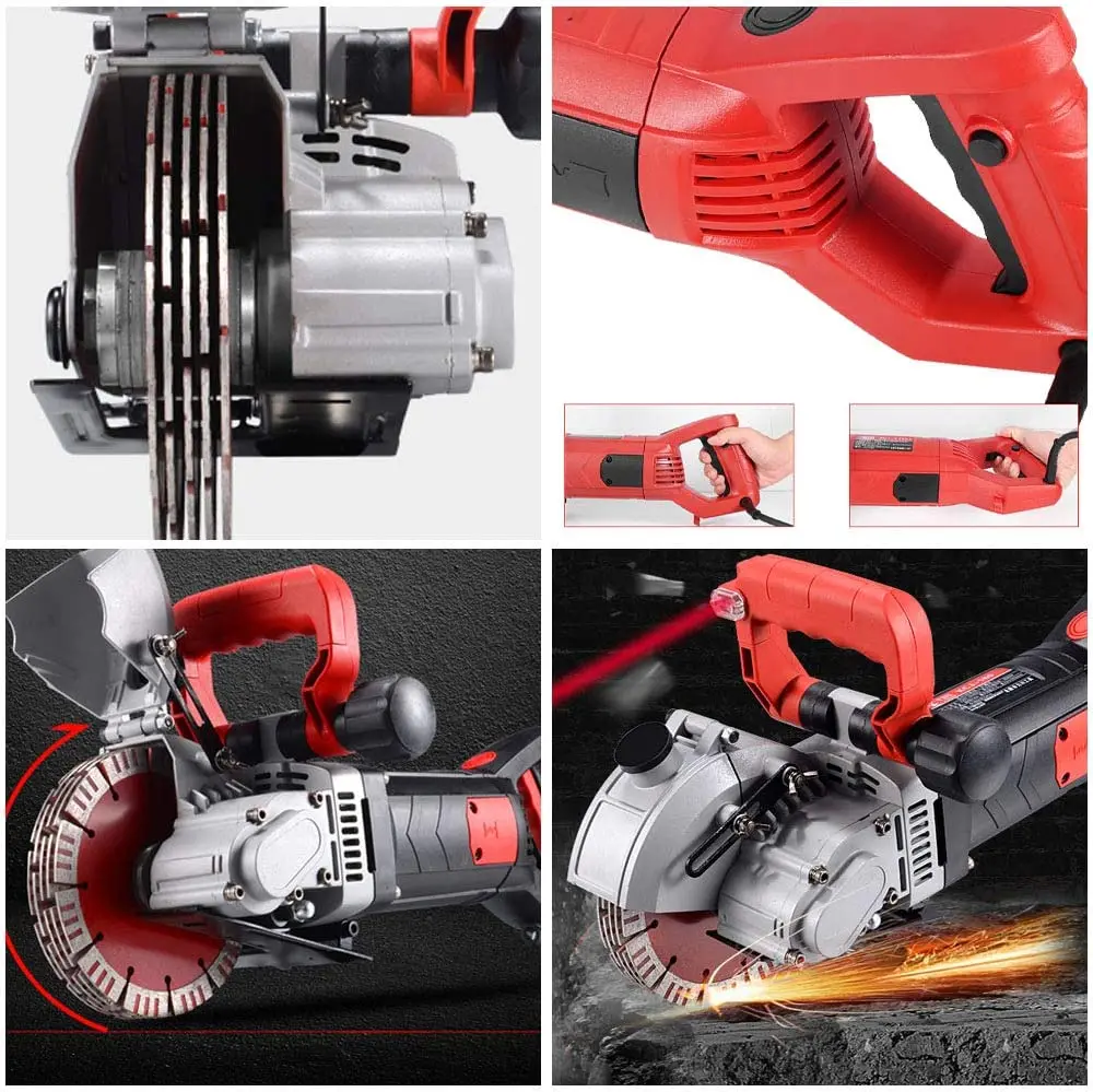 Tường Chaser Máy Điện 5500W Cưa Rãnh Cắt 220V 40Mm Tường Bê Tông Router Làm Khe máy